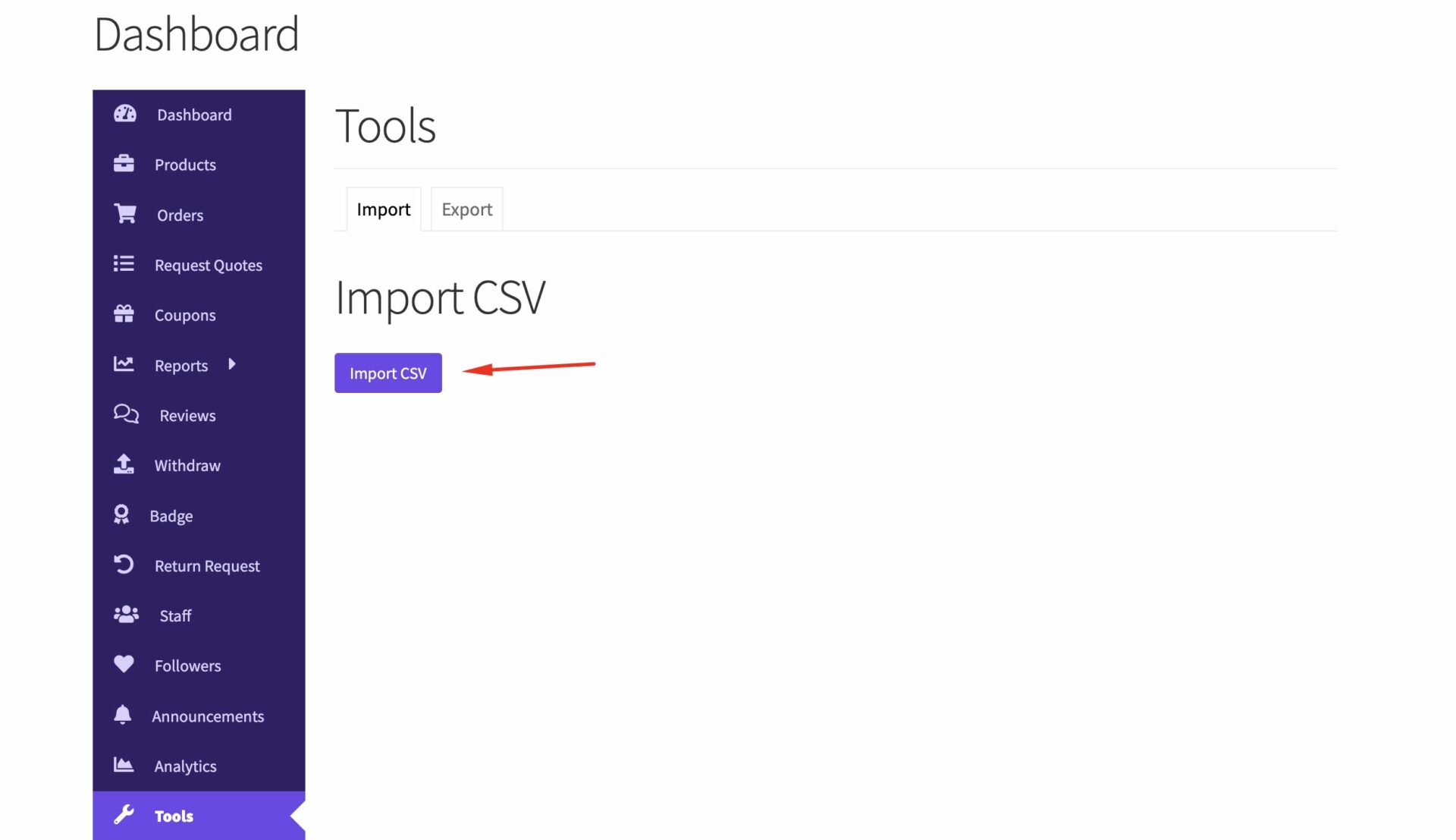 this is a screenshot of import csv