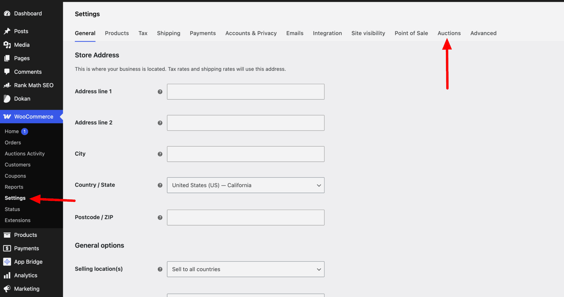 This is a screenshoot of auction in general