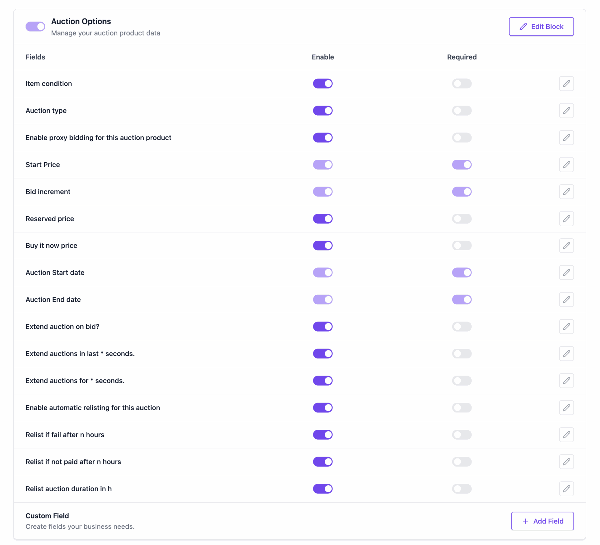 This is a screenshot of product form manager