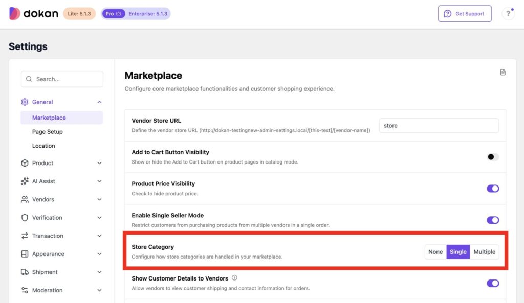 This image shows how to enable multiple category