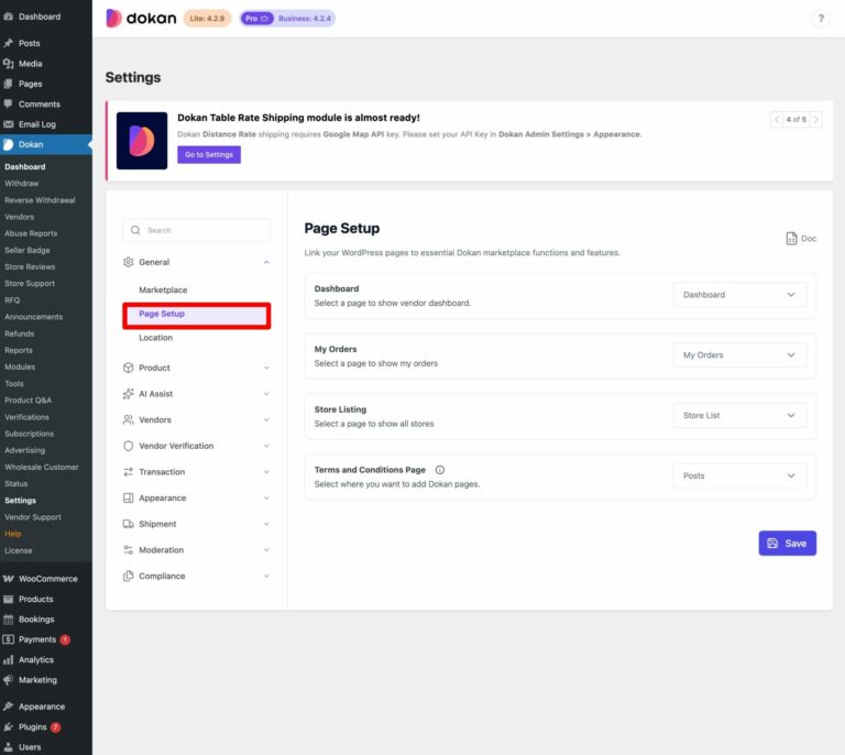 How to Configure Page Settings for Dokan
