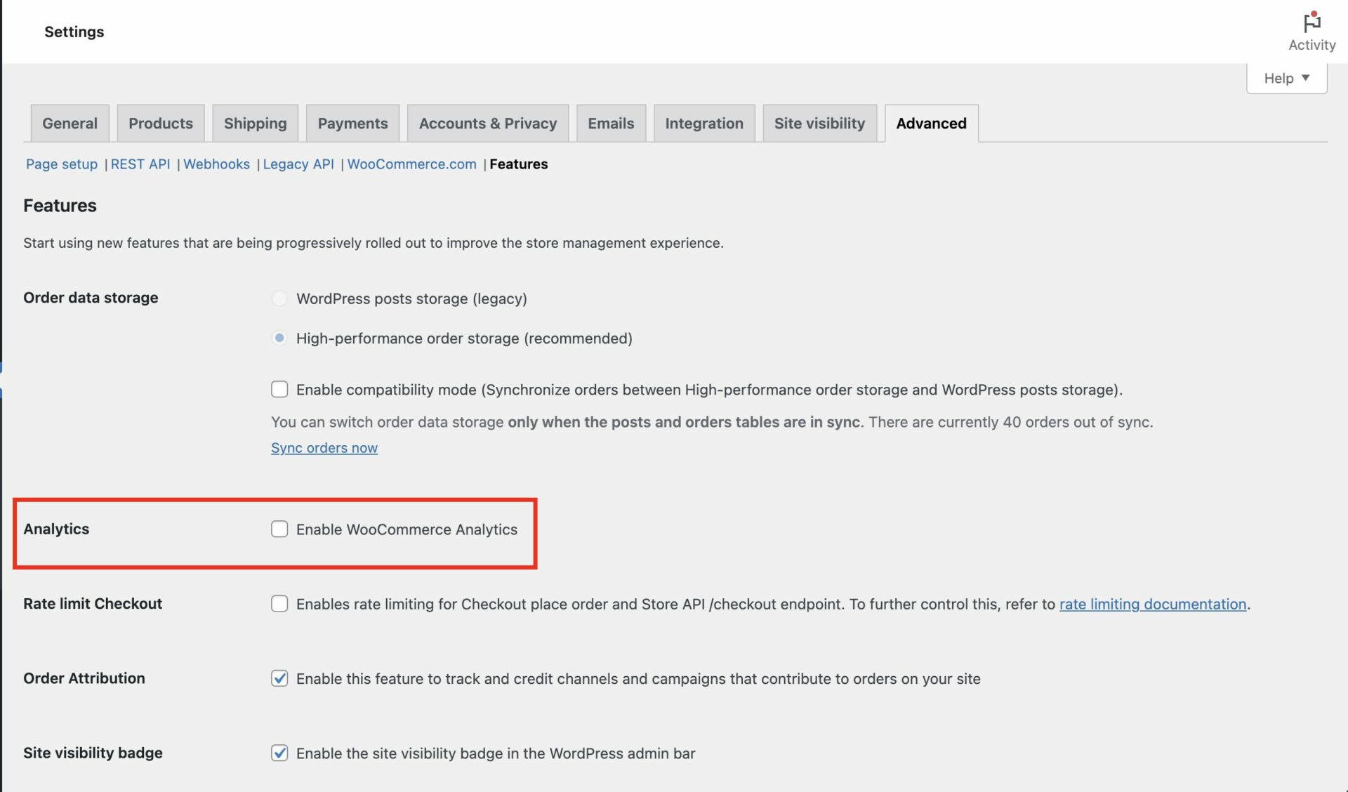 This is a screenshjort of WooCommerce analytics of