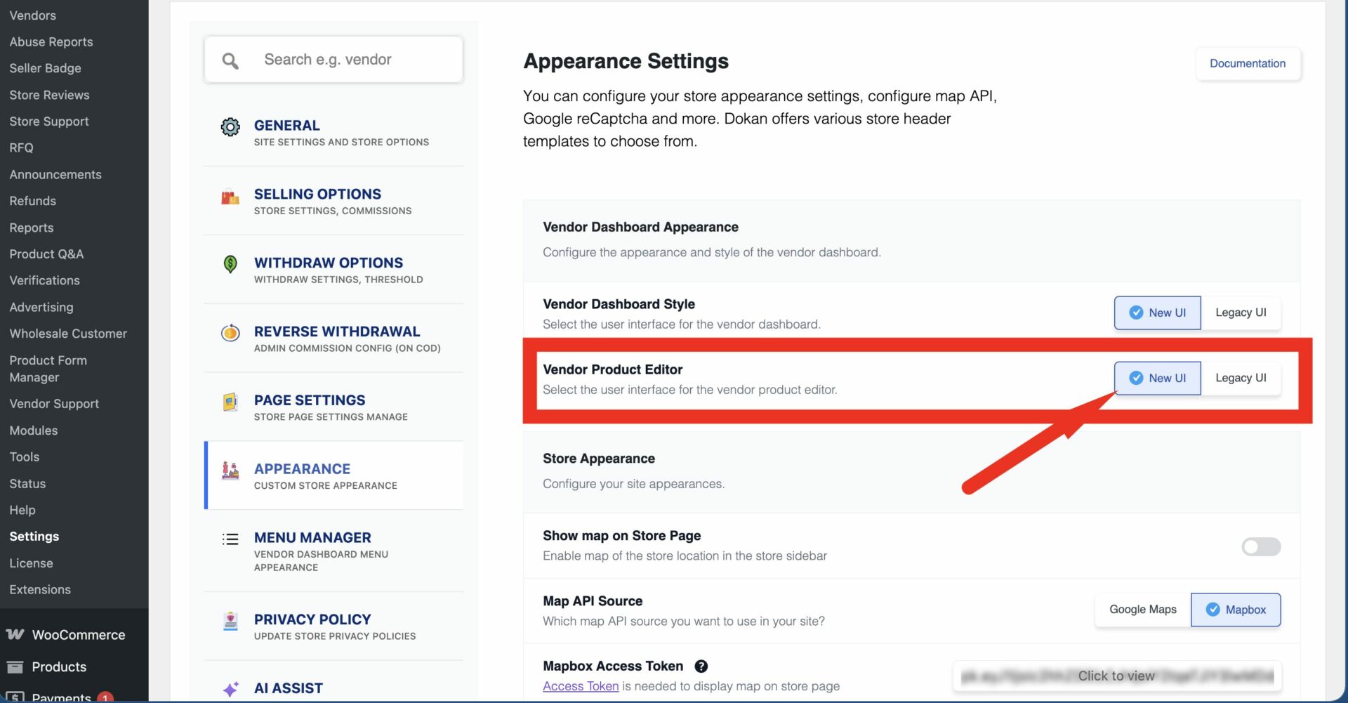 This is a screenshot of New UI button