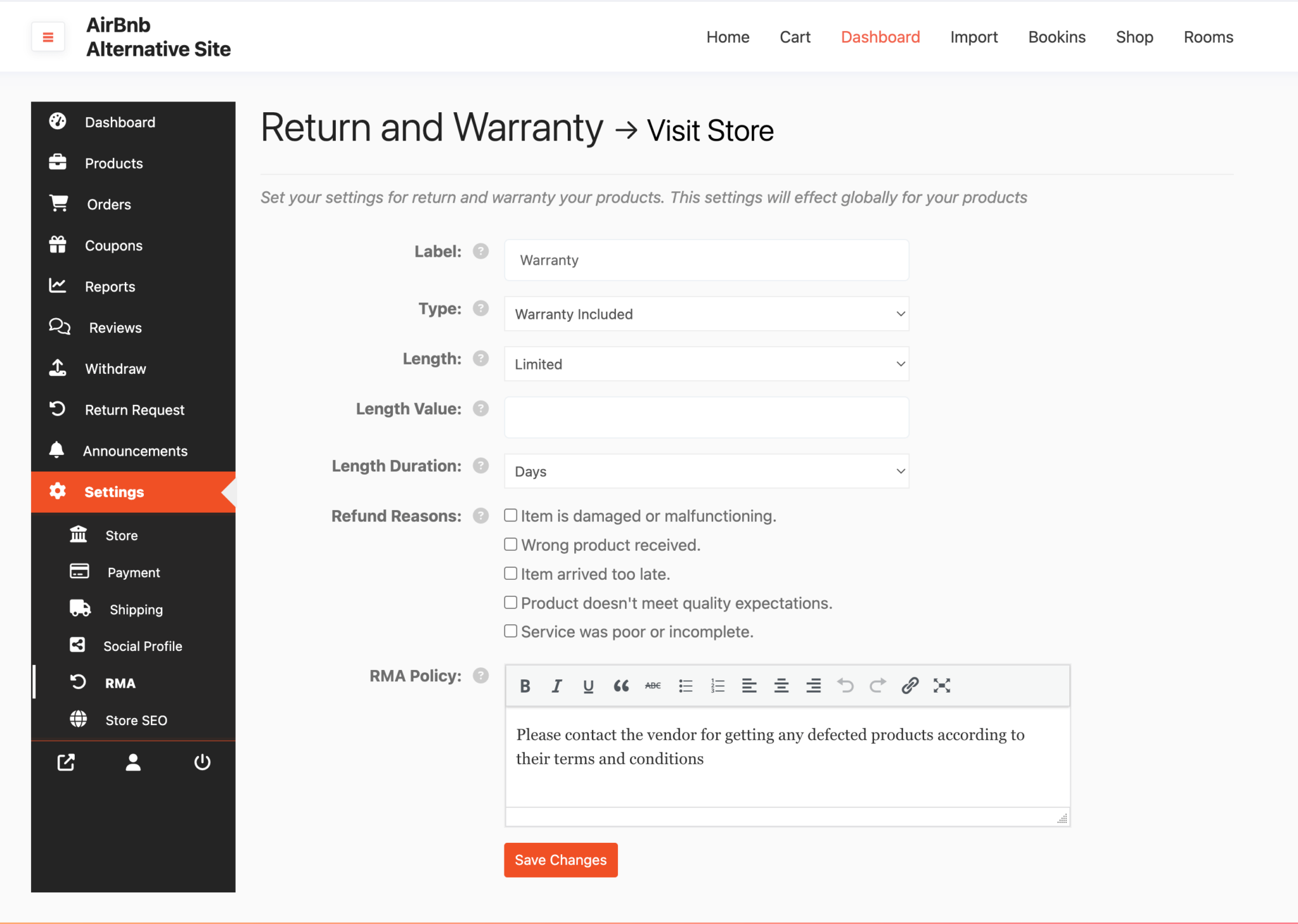 Dokan Return and Warranty Request - Dokan