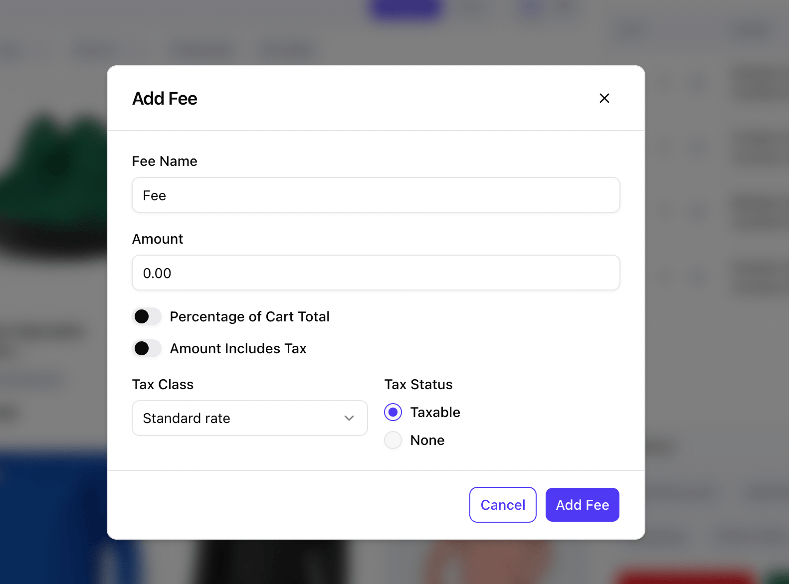 Add Fee