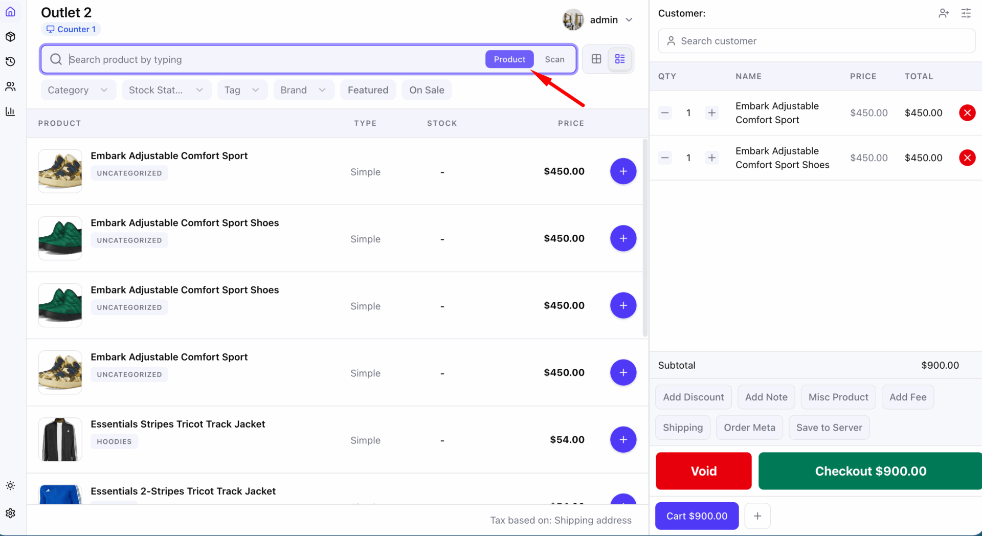 Product button