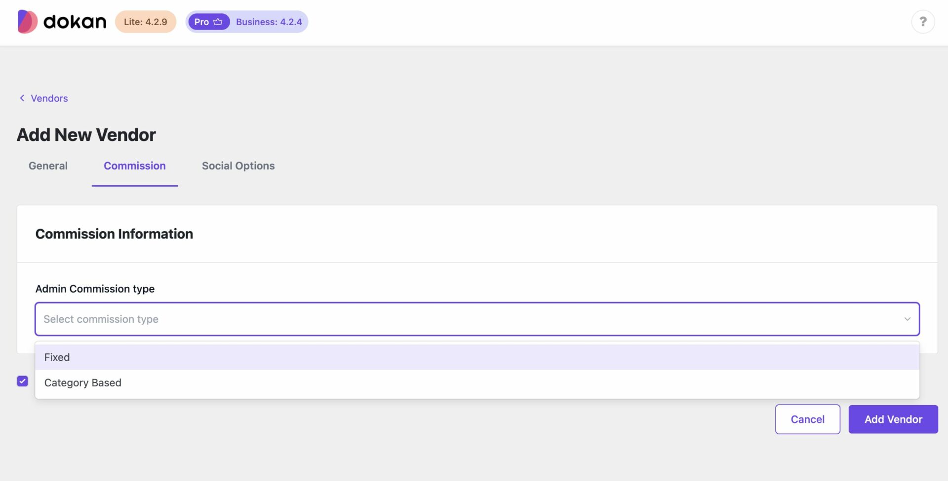 This is a screenshot of commission