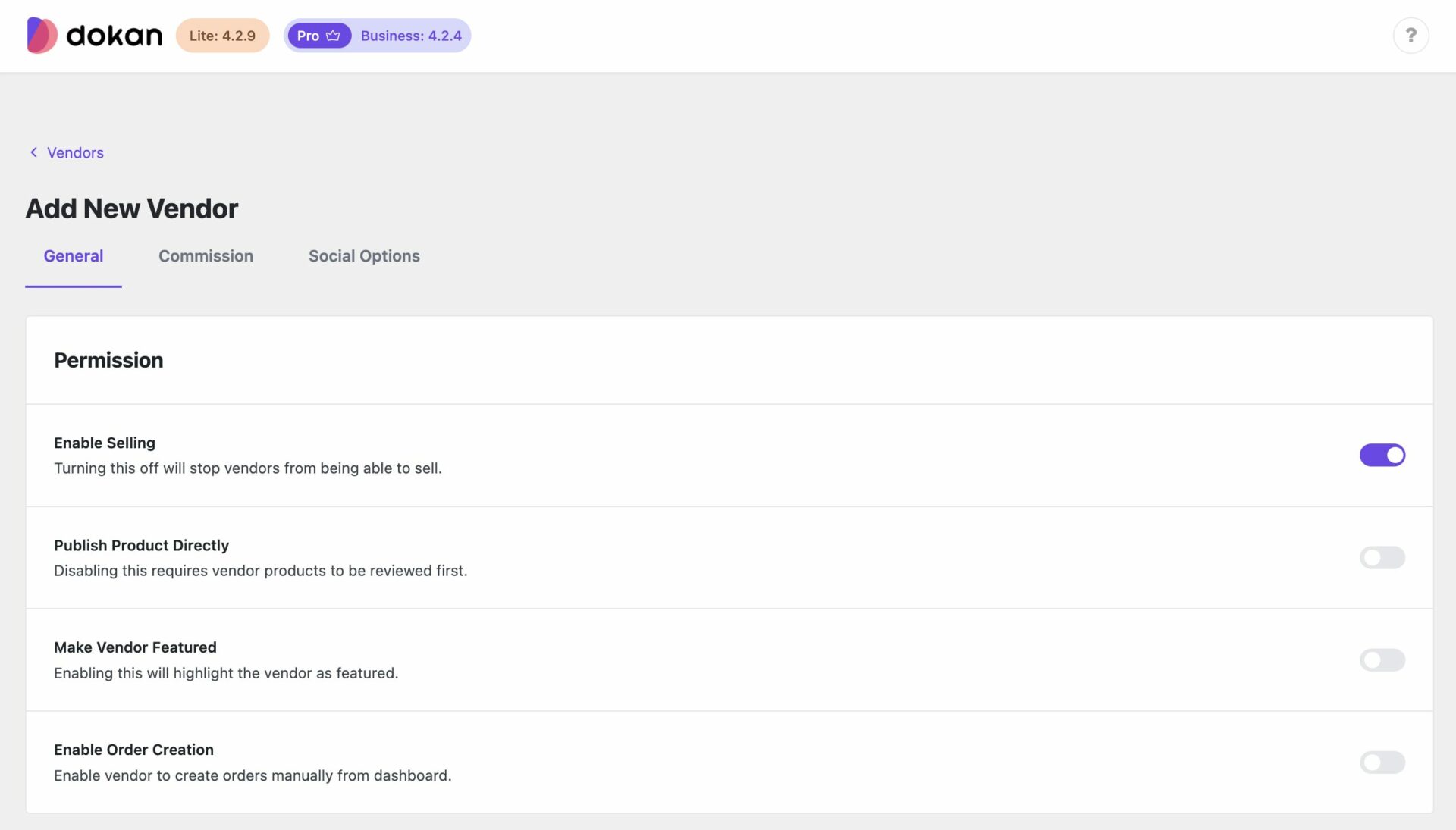 this is a screenshot of  Adding vendor 