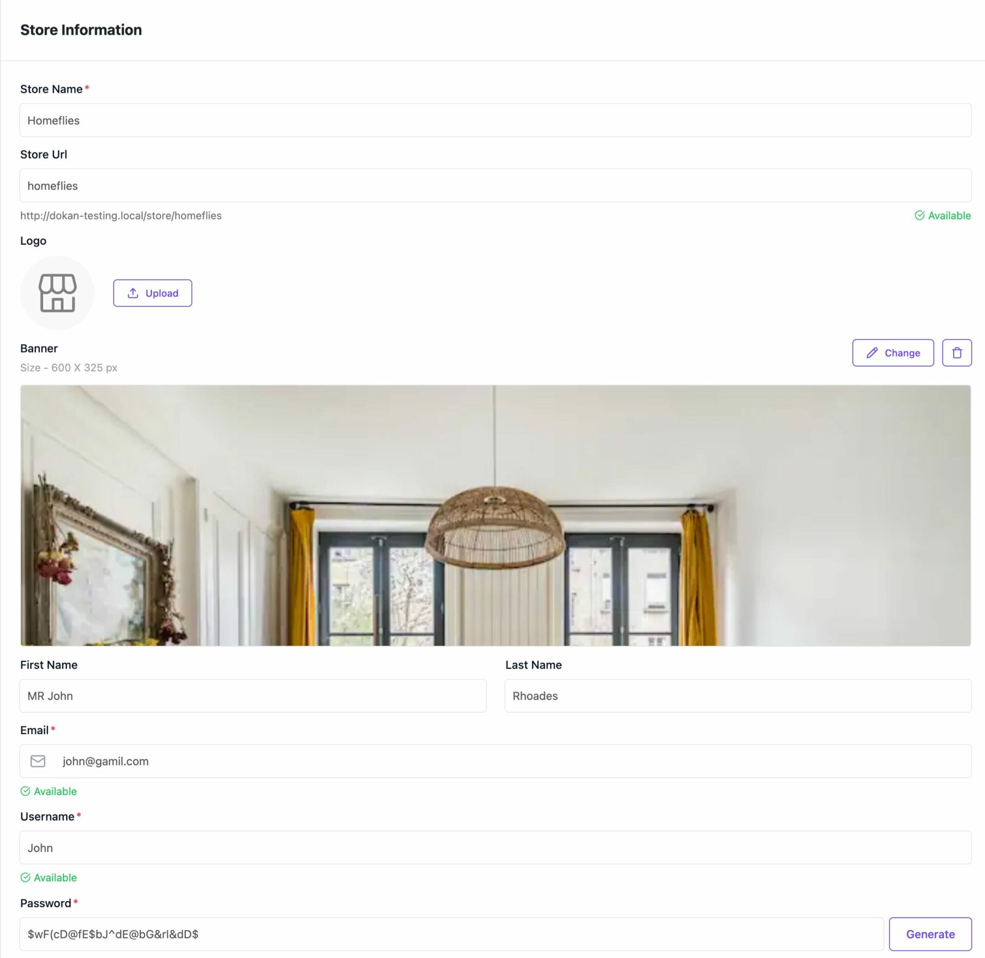 this is a screenshot of  Adding new vendor