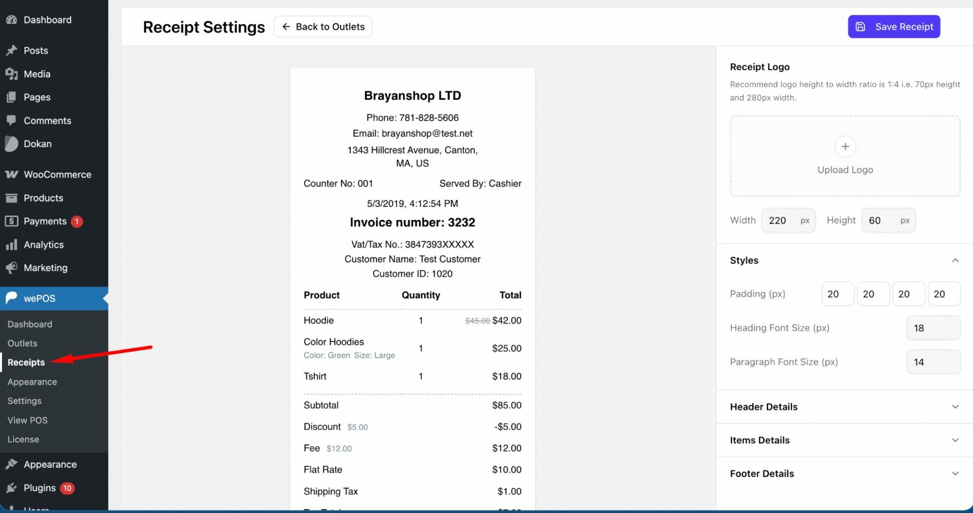 Receipts 1