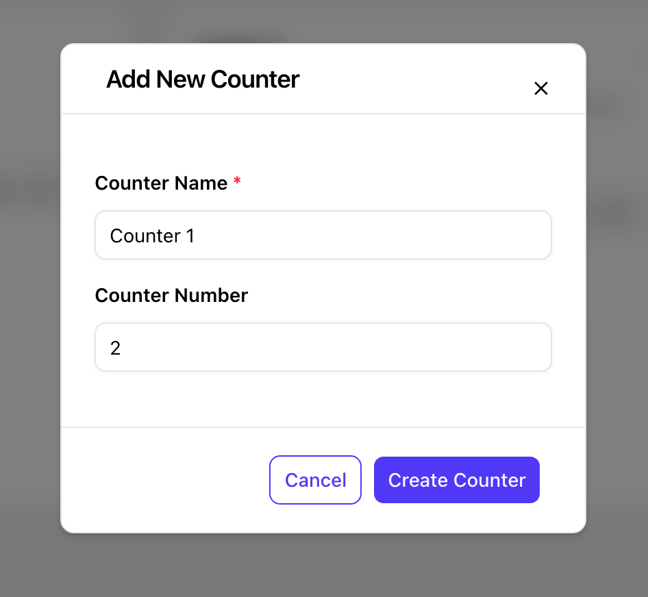 Counter Pop-up