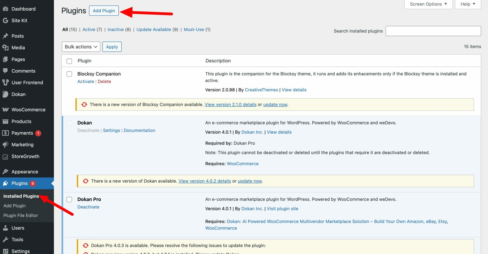 This is a screenshot of add new plugin
