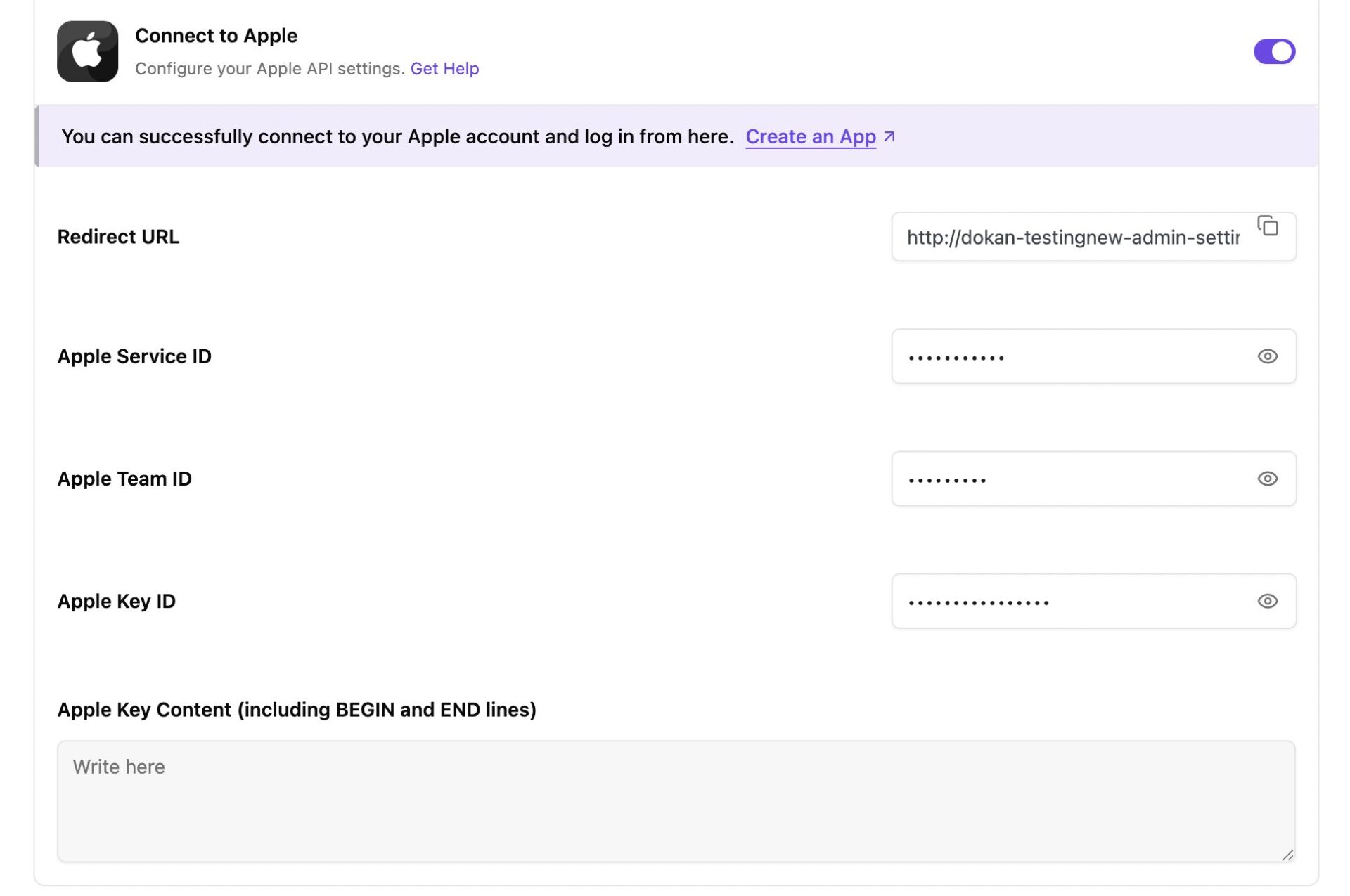 This image shows how to add credentials