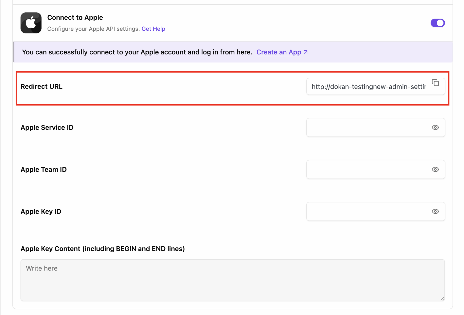 This image shows how to redirect url