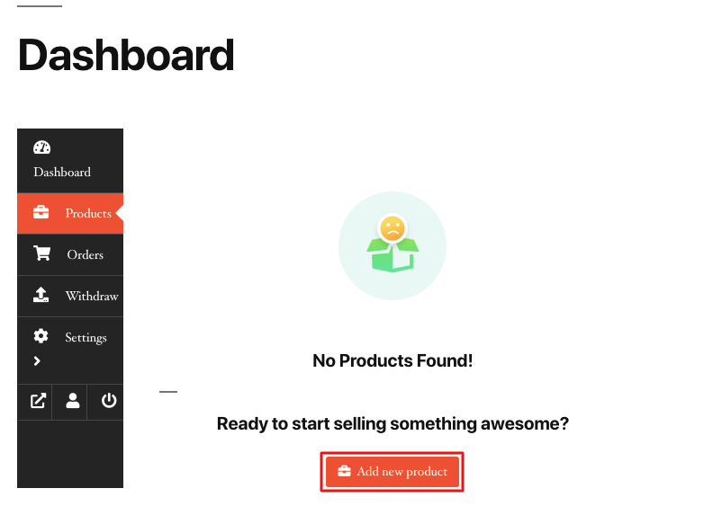 A screenshot showing how to add products to your mini store