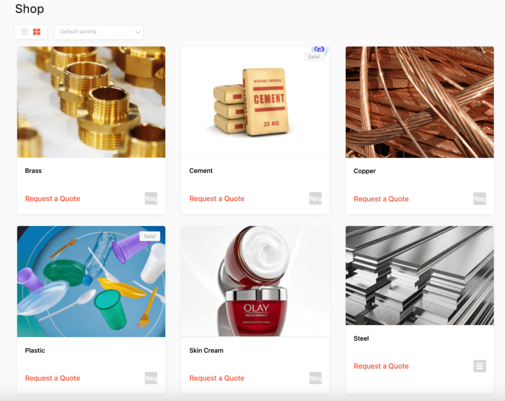 this is a screenshot of the raw material marketplace