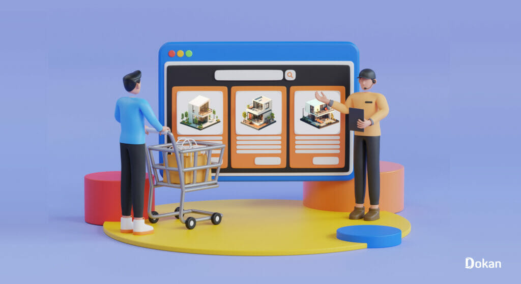 An illustration of how do online marketplaces make money