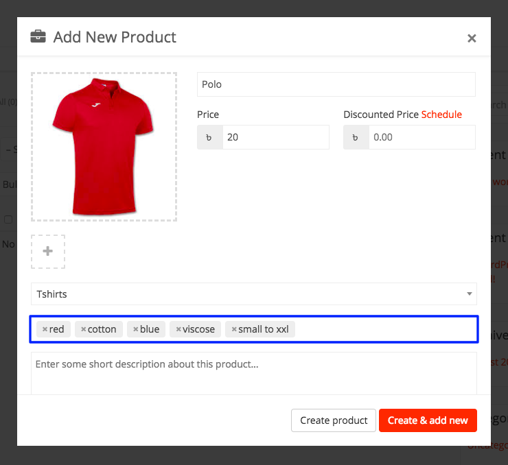 This is an screenshot that shows how to manage products using Dokan plugin