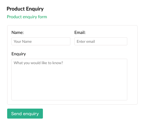 product enquery