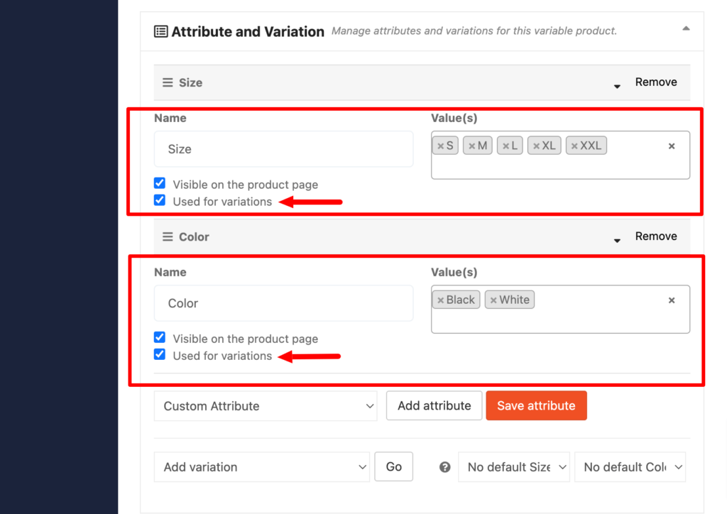 This is an image that shows how to add attributes