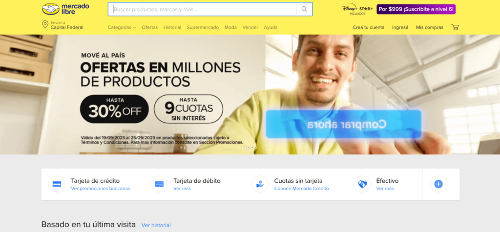 This is a screenshot of the MercadoLibre marketplace