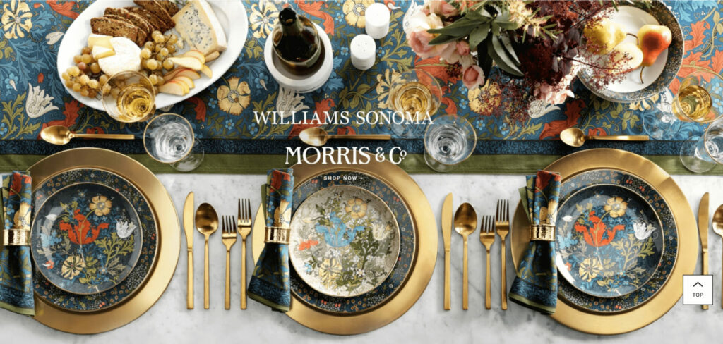 This is a homepage screenshot of the Williams-Sonoma online store