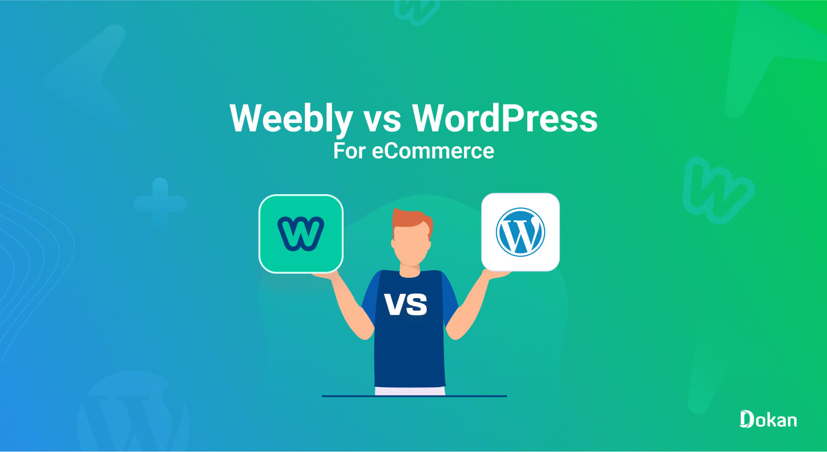 A feature image oof Weebly vs WordPress for eCommerce