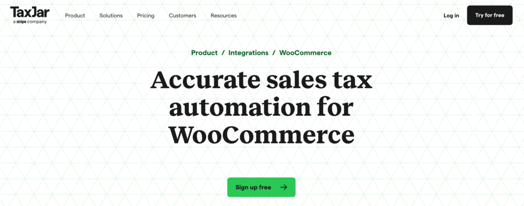 A screenshot to taxjar for woocommerce