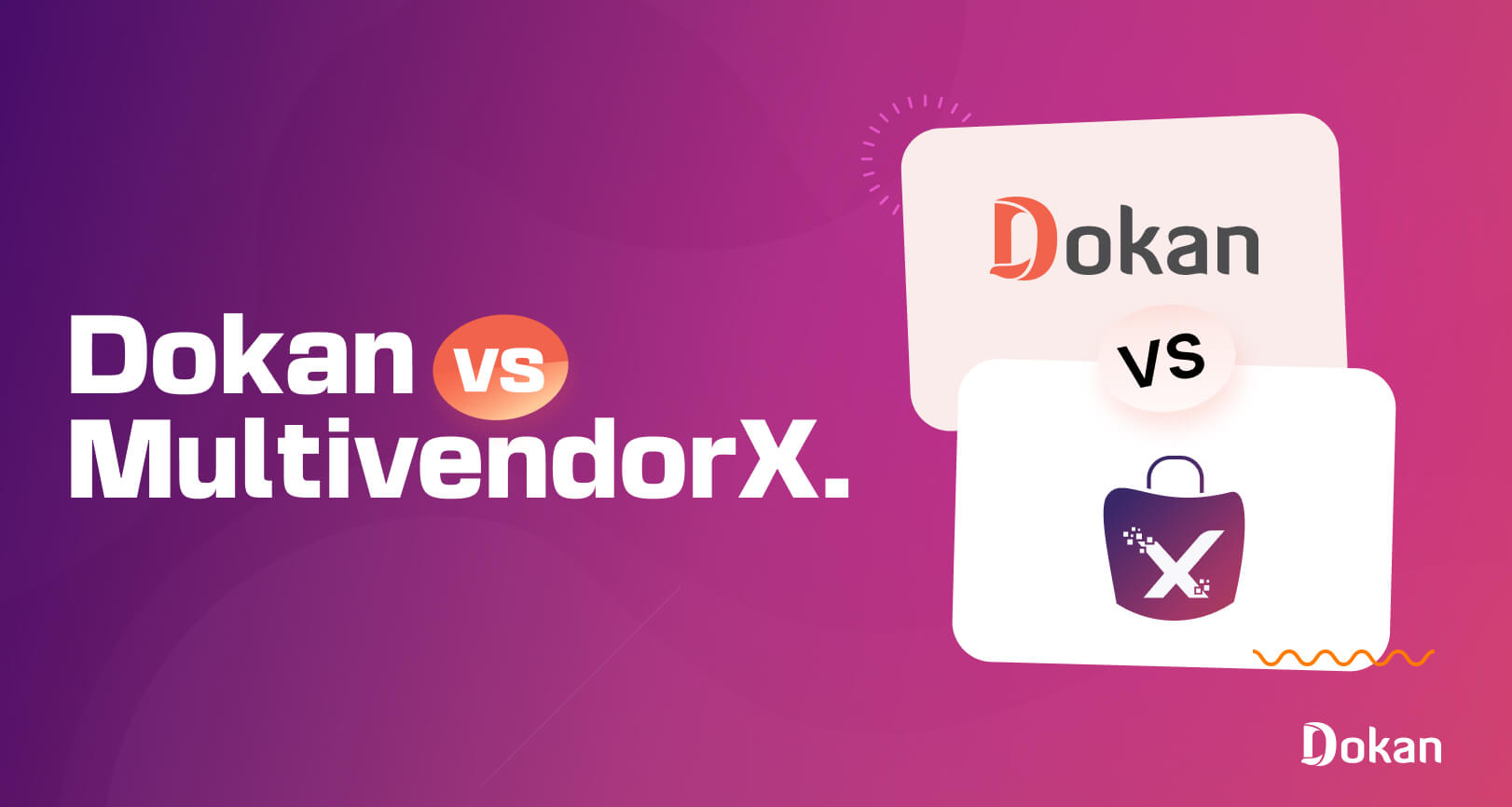 This is the feature image of Dokan Multivendor vs MultivendorX