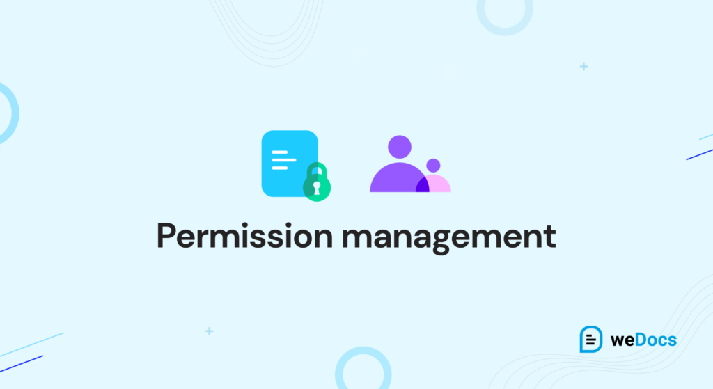 An illustration of permission management of weDocs