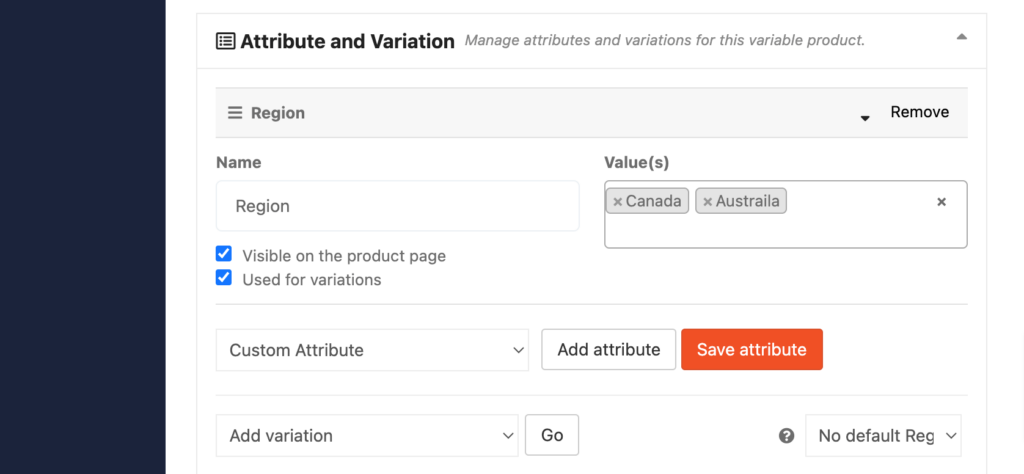 This image shows how to add Attributes