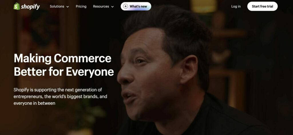 This is a Shopify SaaS eCommerce platform homepage image