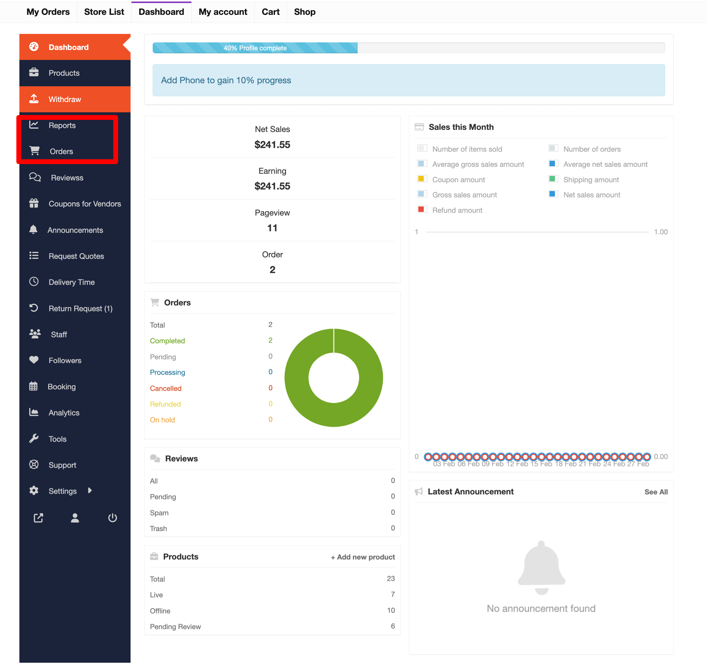 This is a screenshot of report replacing Order