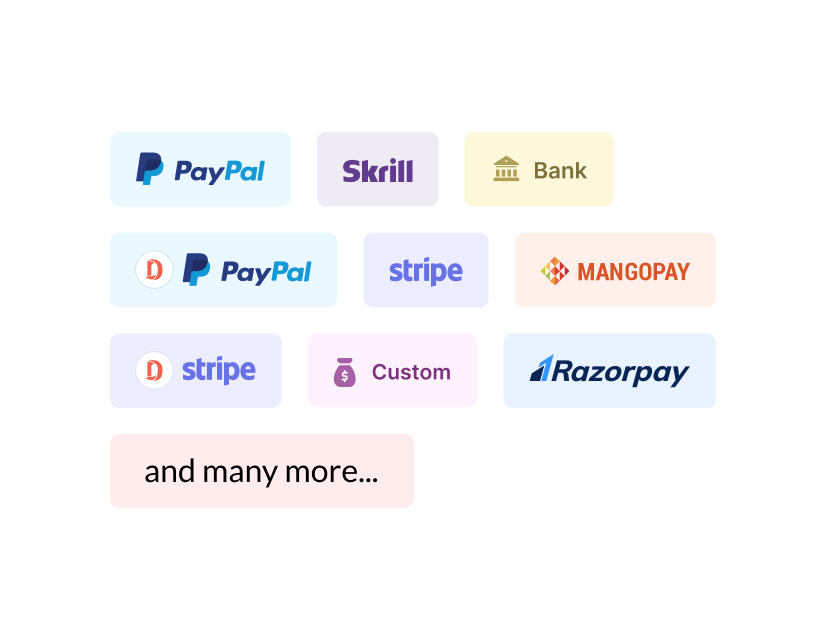 multiple payment gateway selections