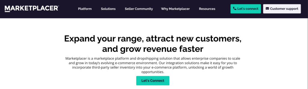 This is a screenshot of Marketpalcier