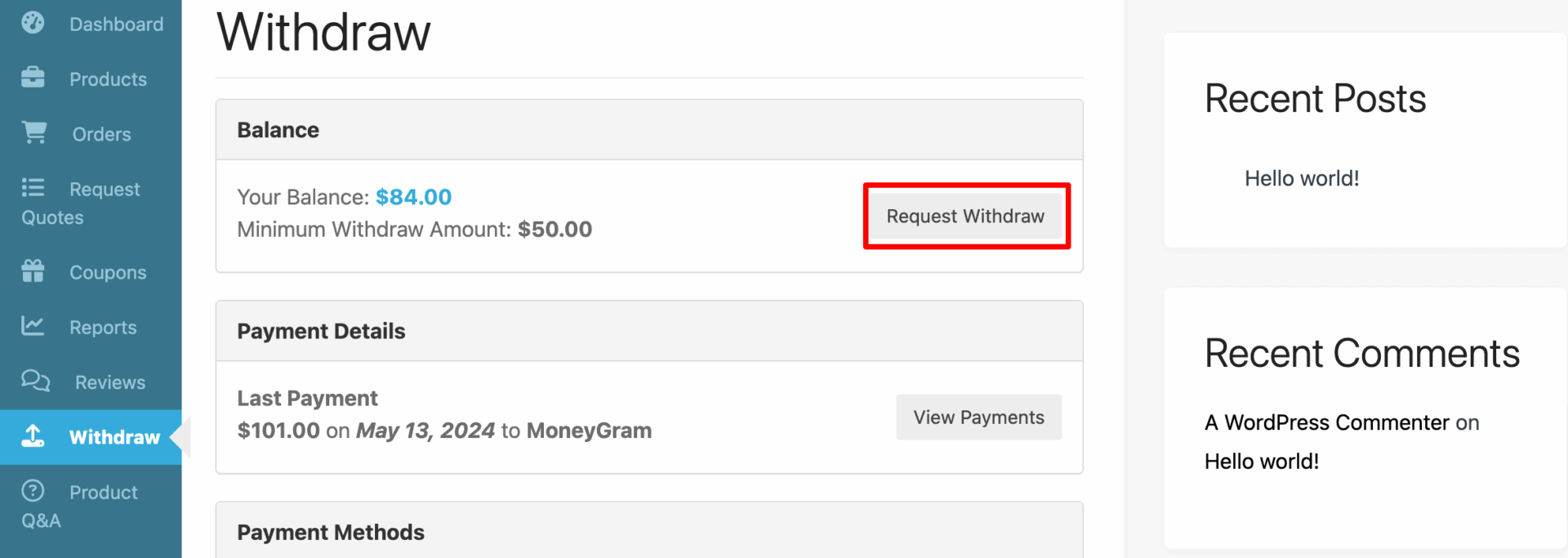 This image shows how to apply for withdraw