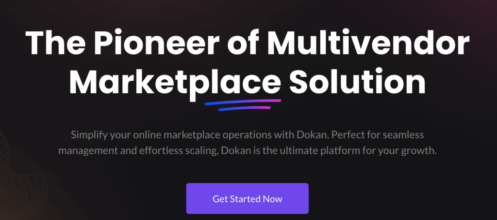 This is a screenshot of Dokan multivendor marketplace platform