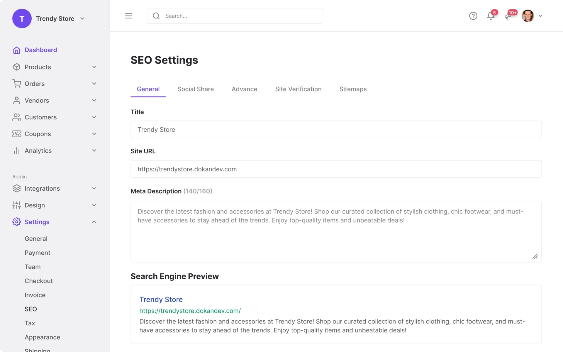 marketplace seo setup