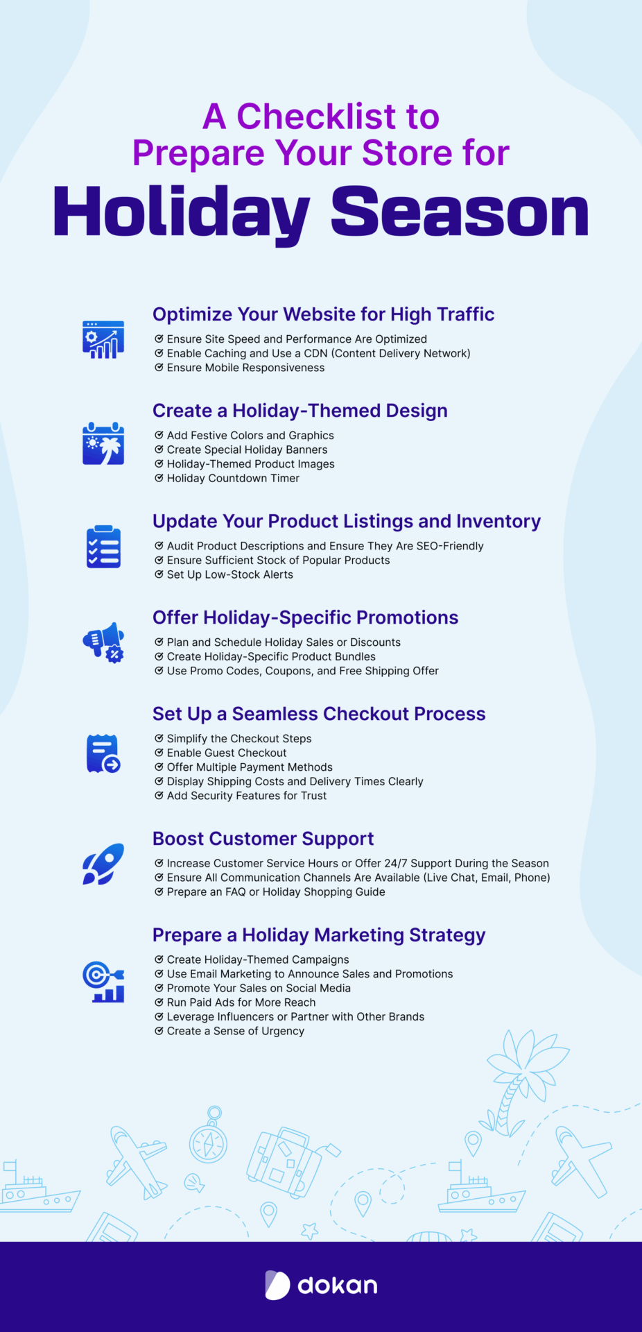 This is a checklist to prepare an online store for holiday season