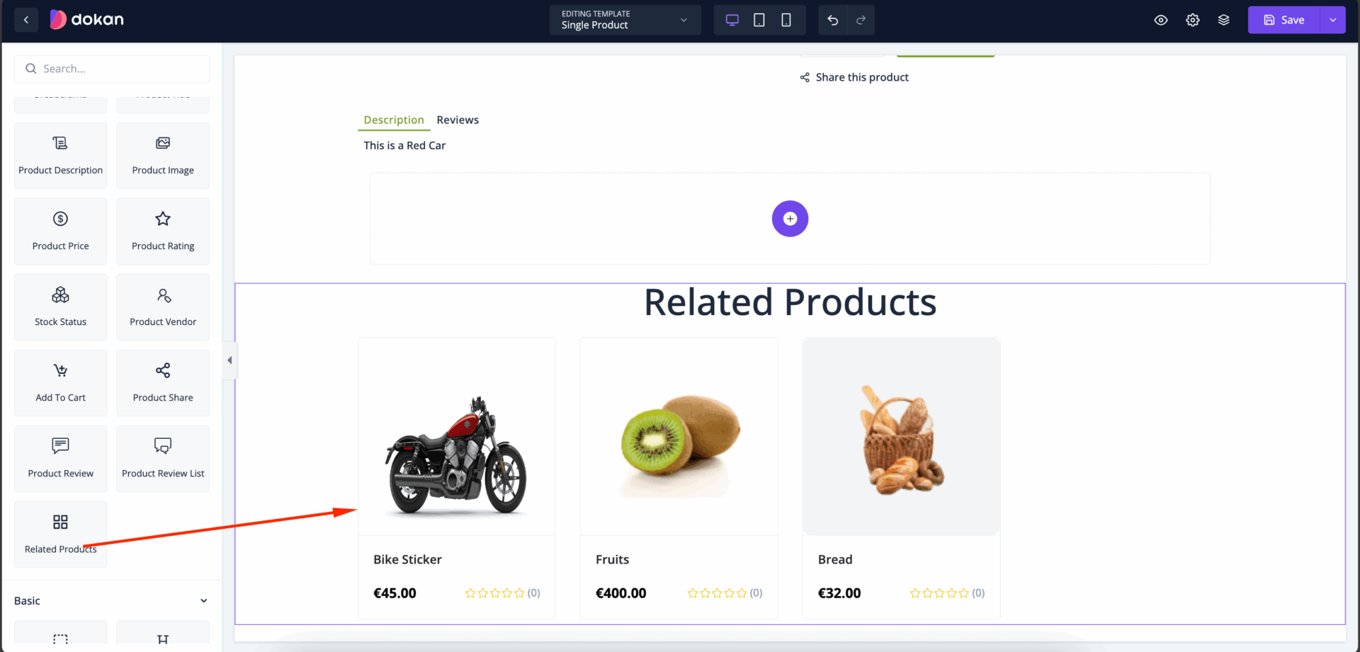 This is a screenshot of related products