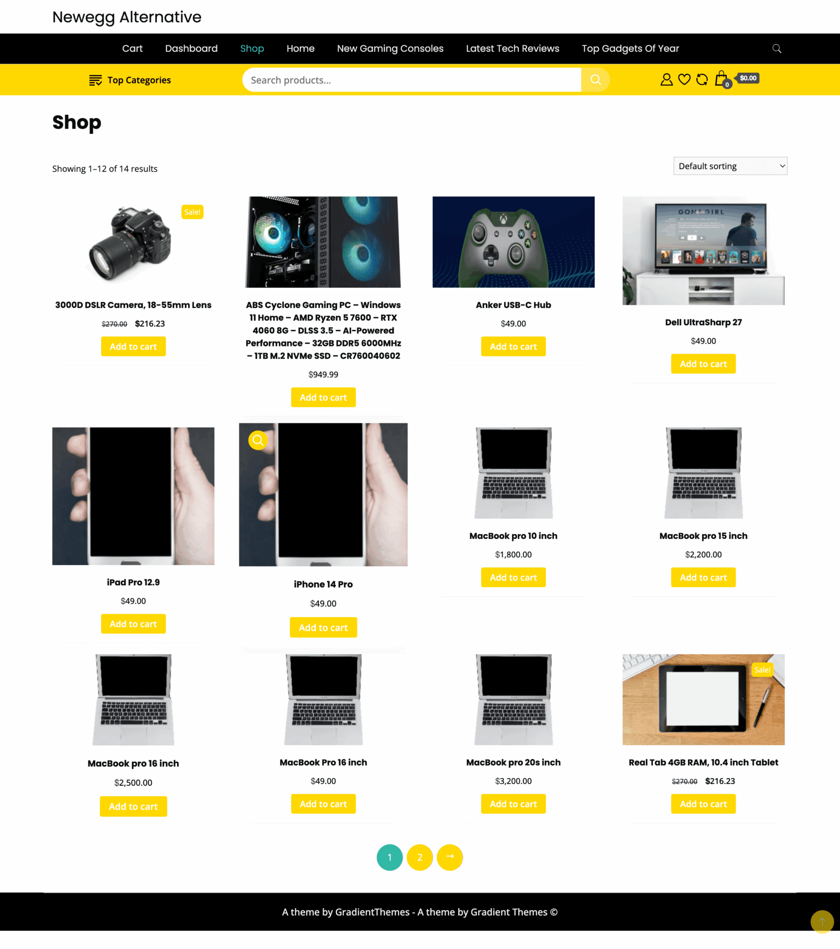 This is a screenshot of the marketplace