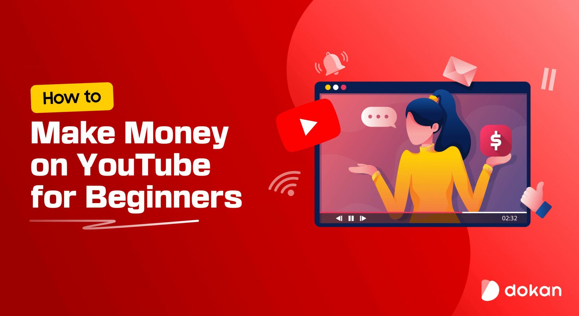 Feature image of the blog - How to Make Money on YouTube for Beginners