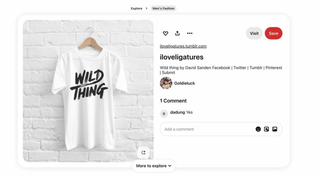This is a screenshot of pinterest board with t-shirt design