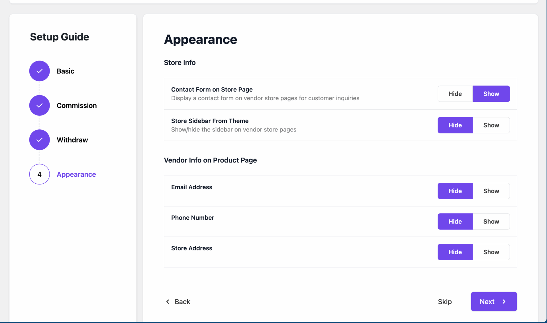 Admin Multi-Step Setup Wizard 7 step 4