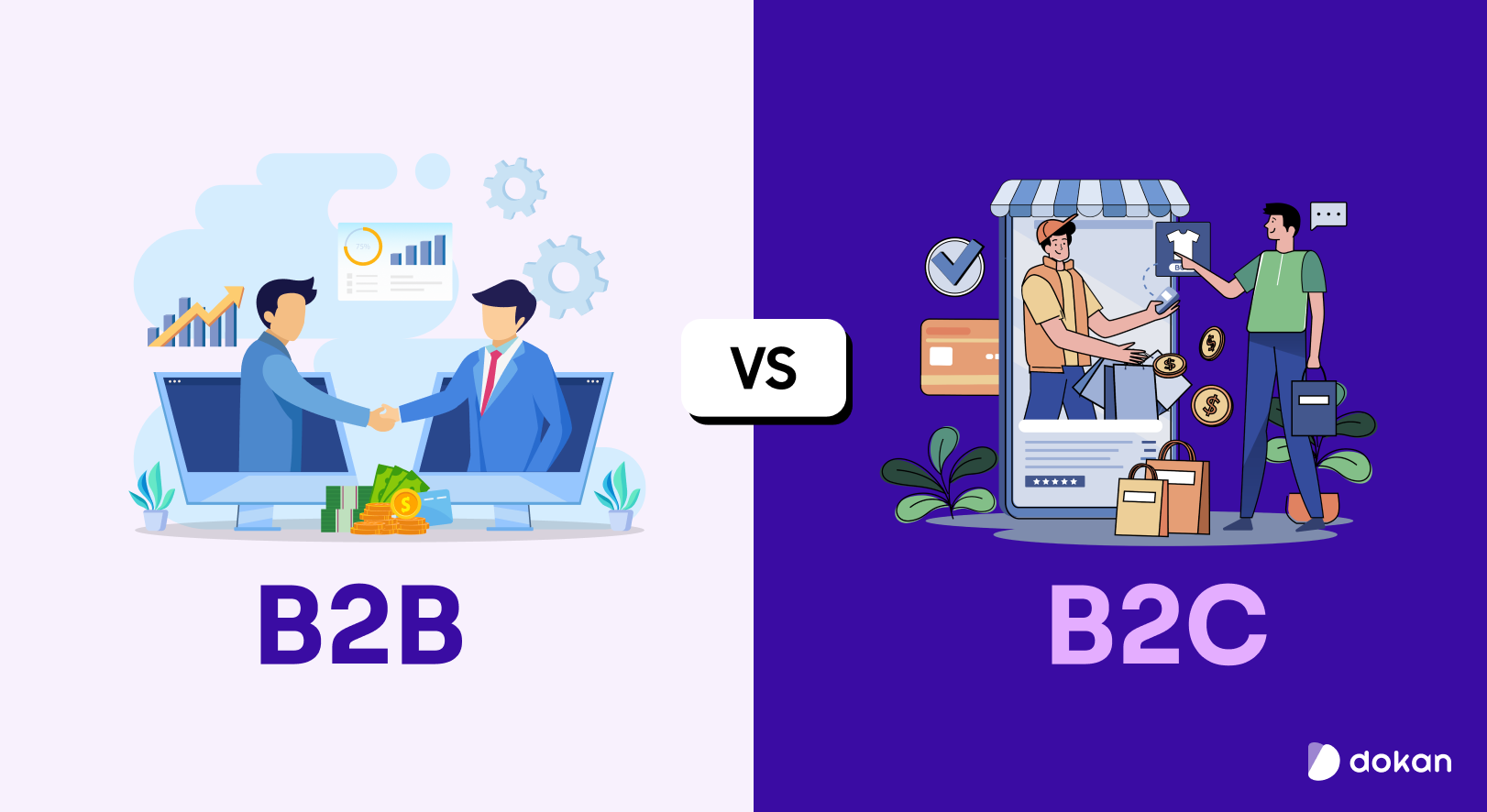 This is the feature image of B2B vs B2C