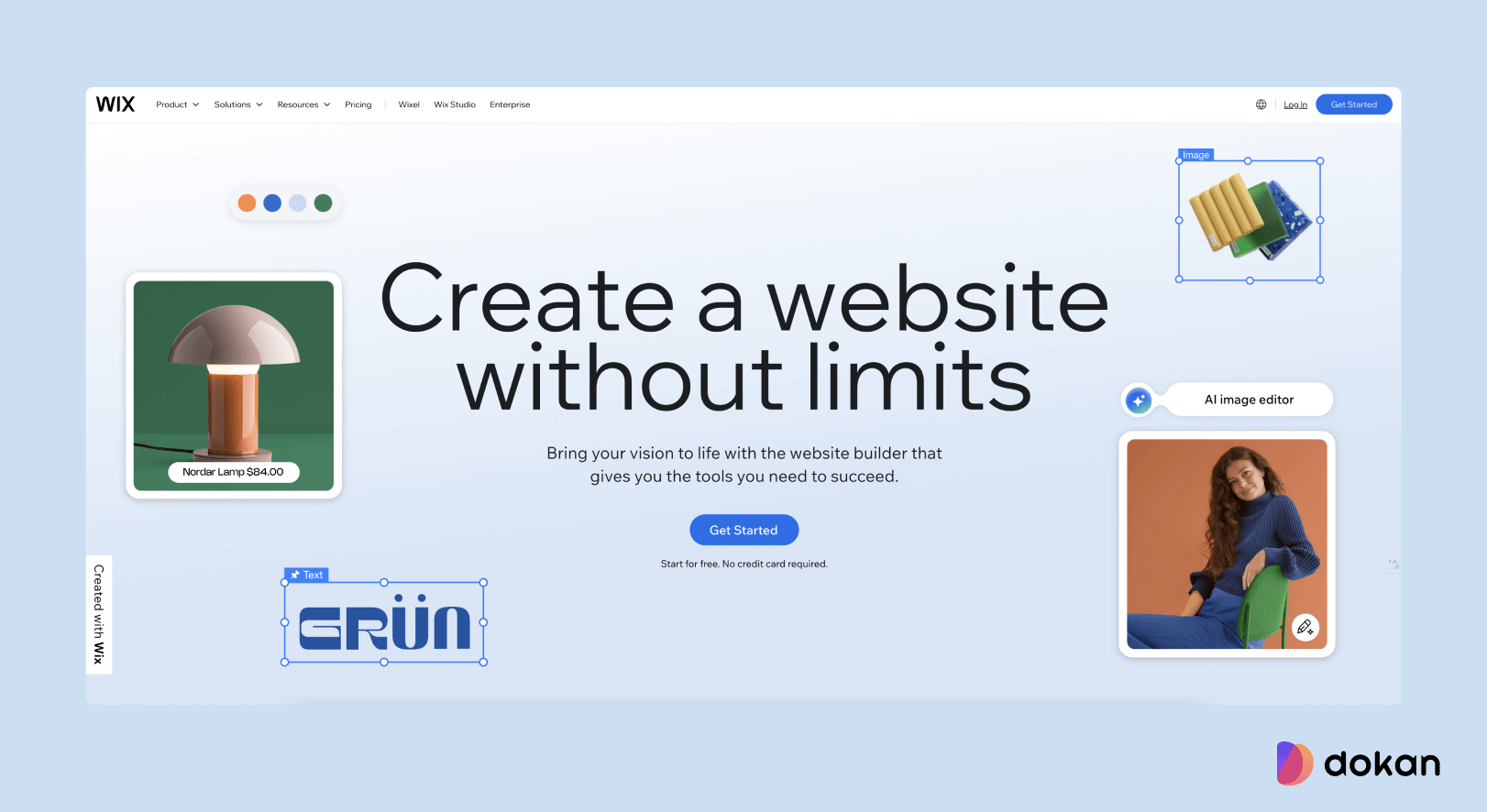 This is a screenshot of Wix