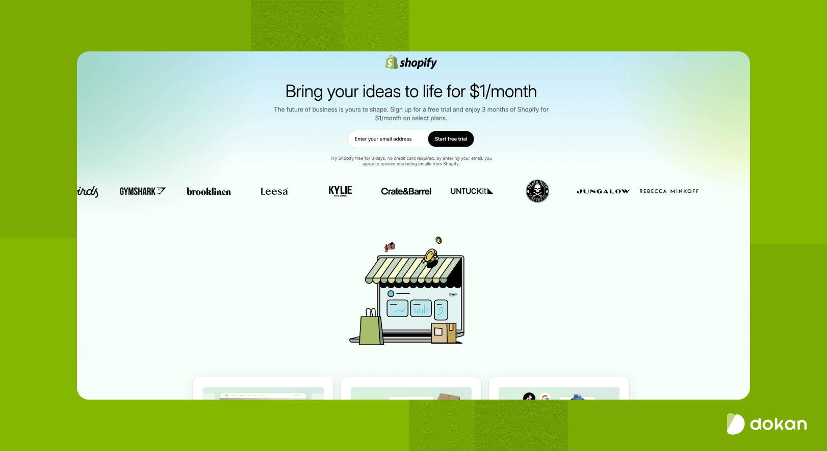 This is a screenshot of Shopify ‒ ideal for omnichannel selling