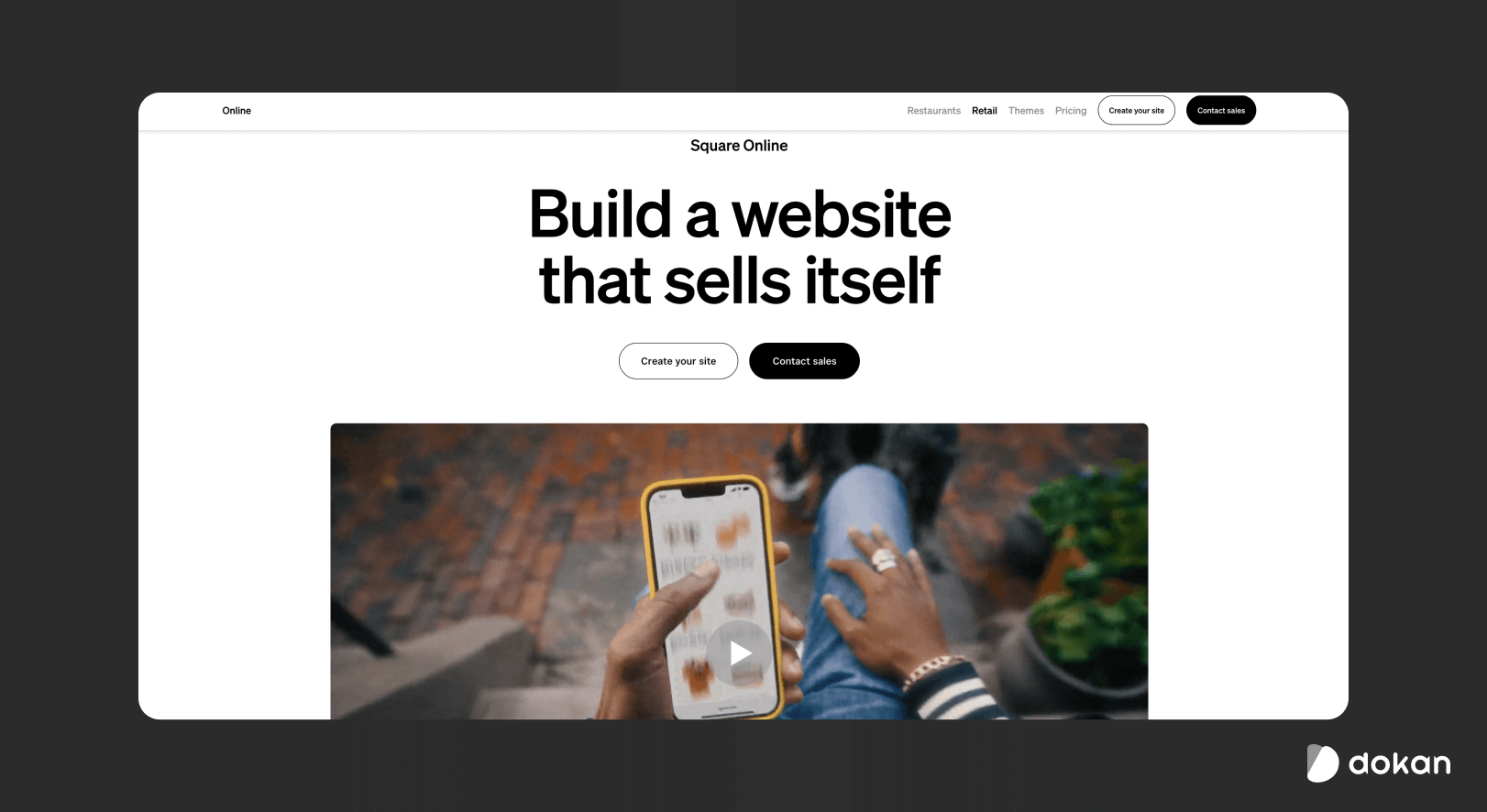 This is a screenshot of Square Online