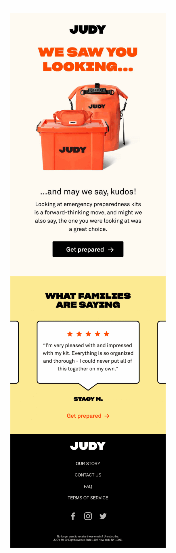 This is a screenshot of re-engagement email