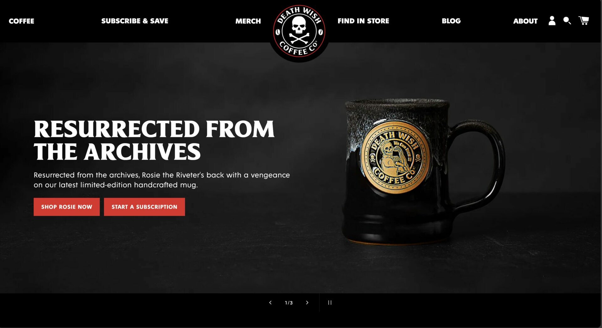 This is a screenshot of death wish coffeee